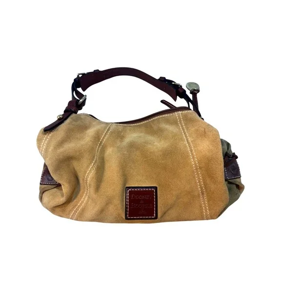 Dooney & Bourke Small East West Slouch‎ Suede Shoulder Bag Camel Brown - Picture 14 of 14